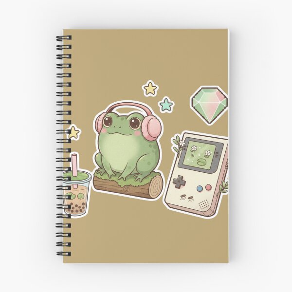 Item preview, Kawaii Cozy Gamer Frog Sticker Pack - Retro Handheld & Boba Tea Aesthetic designed and sold by Ishqkidua.