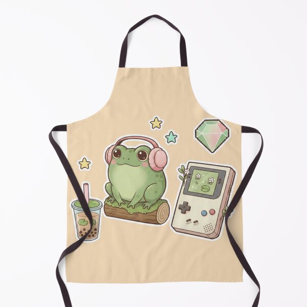 Item preview, Kawaii Cozy Gamer Frog Sticker Pack - Retro Handheld & Boba Tea Aesthetic designed and sold by Ishqkidua.