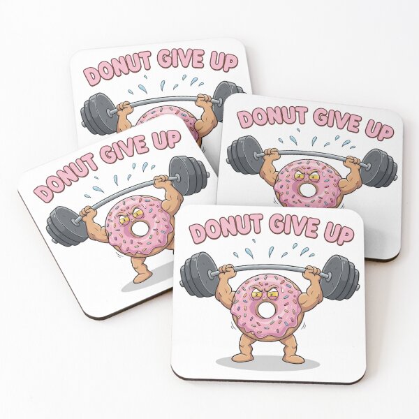 Item preview, Donut Give Up - Funny Weightlifting Donut designed and sold by posteratorshop.