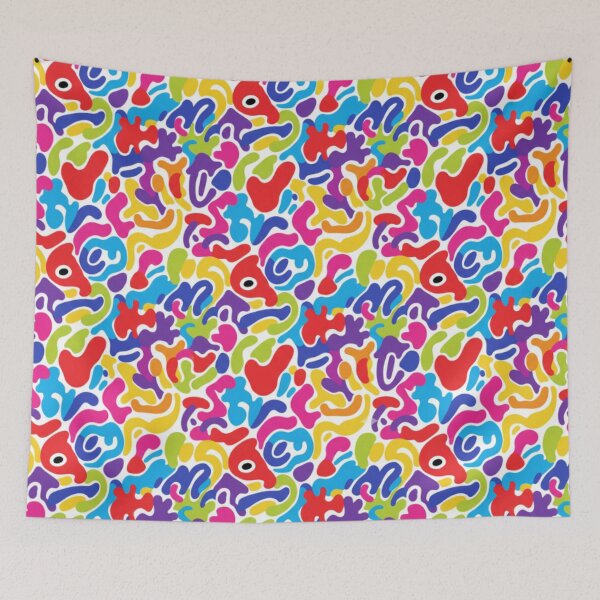Item preview, Retro Pop Art Blob Shapes – Bold Rainbow Design designed and sold by FashioonTrends.