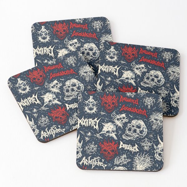 Item preview, heavy metal skull pattern designed and sold by aliraweb.