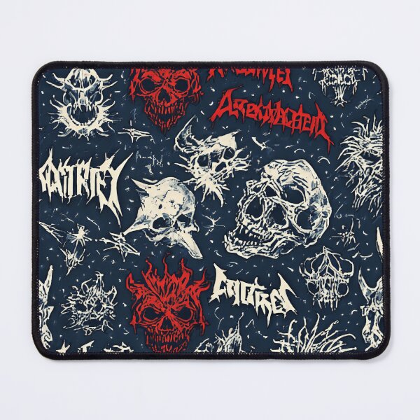 Item preview, heavy metal skull pattern designed and sold by aliraweb.