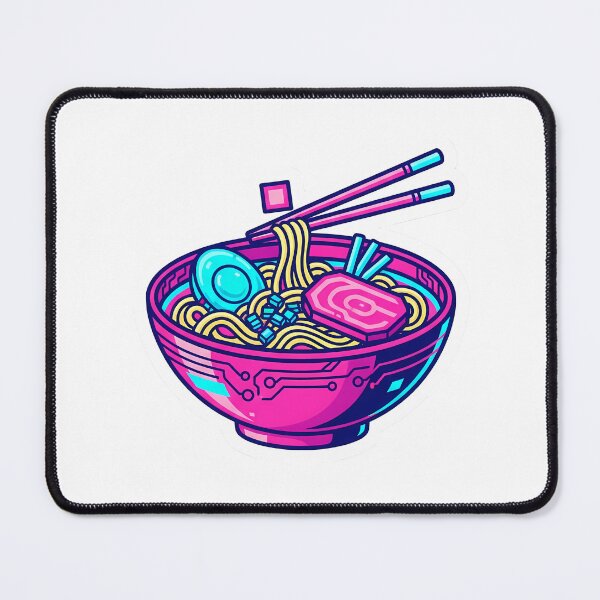 Item preview, Cyberpunk Neon Ramen designed and sold by Nilima Bano ⭐⭐⭐⭐.