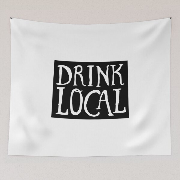 Item preview, Drink Local Wyoming State Outline Craft Beer designed and sold by graf1k.