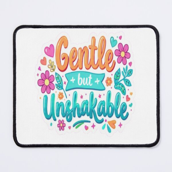 Item preview, Gentle but Unshakable Quote Inspirational Feminine Floral Design designed and sold by ELVIN DESIGNS.