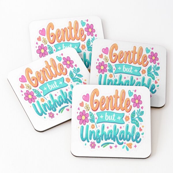 Item preview, Gentle but Unshakable Quote  Inspirational Feminine Floral Design designed and sold by ELVIN DESIGNS.