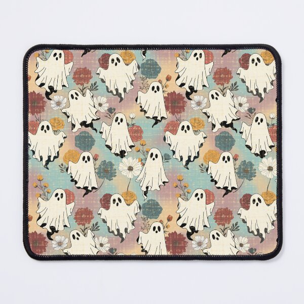 Item preview, Cute Ghosts and Bohemian Flowers Pattern designed and sold by Nekogobido.