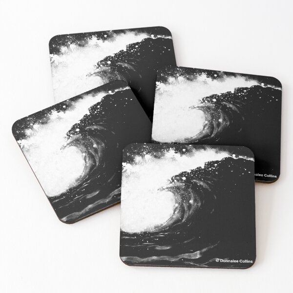 Item preview, Black and white wave image designed and sold by Malykadoje.