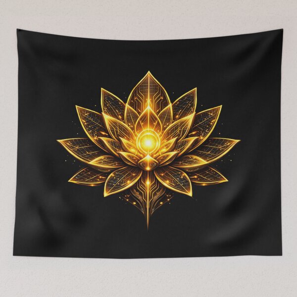 Item preview, Solar Lotus — “Prime Emblem” — Golden Solar Lotus with Tech Details designed and sold by slinsish.