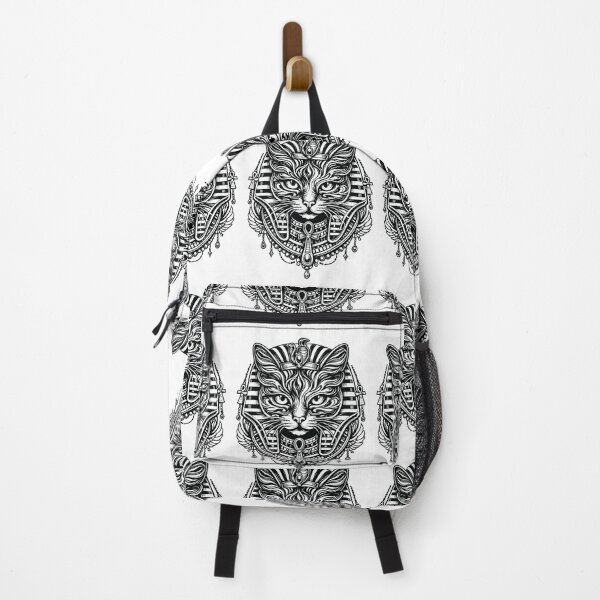 Item preview, Black and White Pharaoh Cat: Ancient Egyptian Bastet Line Art designed and sold by GulfSignature.