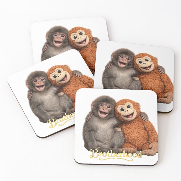 Item preview, Baby Monkey With His Cuddly Toy designed and sold by BazStudiodesign.