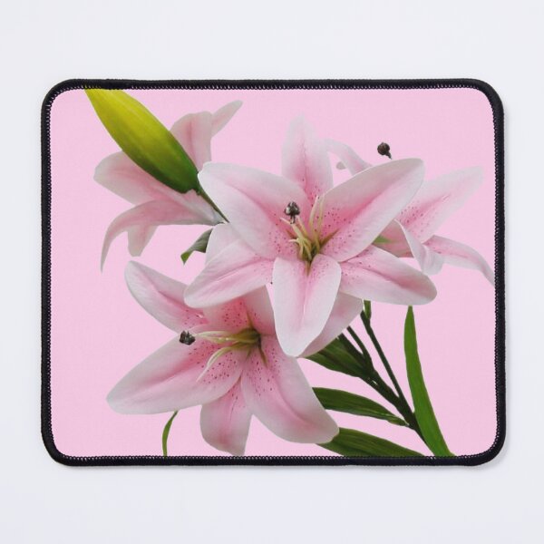 Item preview, pink lily on stem flower sticker designed and sold by inainart.