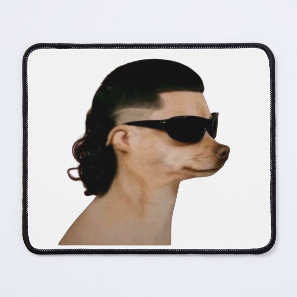 Item preview, Cool Mullet Dog with Sunglasses Sticker | Funny Meme Dog Aesthetic designed and sold by UrbanStickk.