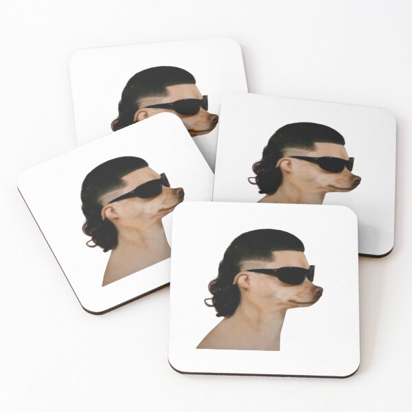 Item preview, Cool Mullet Dog with Sunglasses Sticker | Funny Meme Dog Aesthetic designed and sold by UrbanStickk.