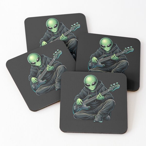 Item preview, Alien Bass Guitar Grind – Underground Music Street Aesthetic Art designed and sold by ColorSplash123.