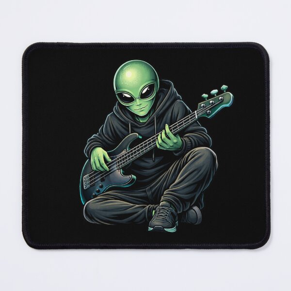 Item preview, Alien Bass Guitar Grind – Underground Music Street Aesthetic Art designed and sold by ColorSplash123.