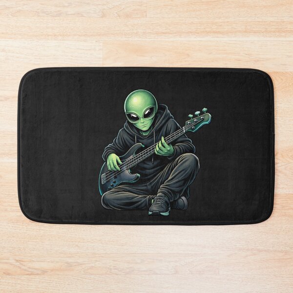 Item preview, Alien Bass Guitar Grind – Underground Music Street Aesthetic Art designed and sold by ColorSplash123.