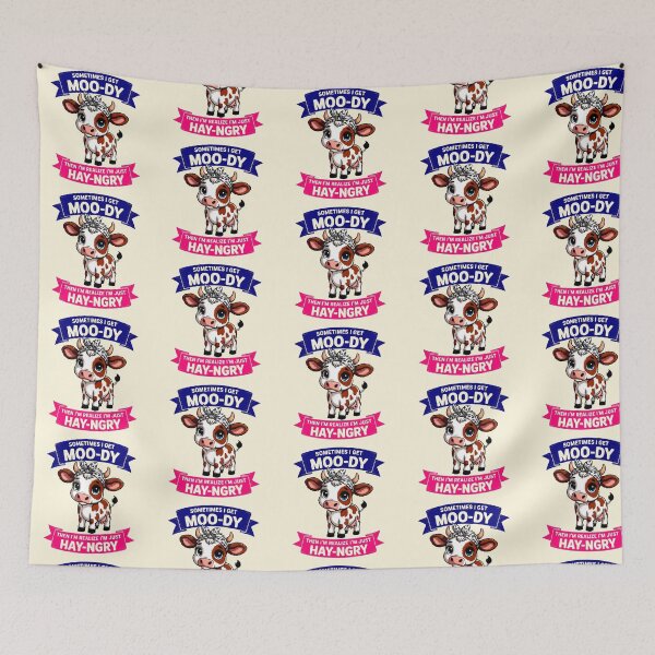 Item preview, Moo-dy Hay-ngry designed and sold by CharlottePlaceArt.