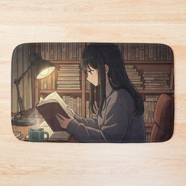 Item preview, Lofi Anime Girl Reading on a Rainy Night designed and sold by PrompArtist.