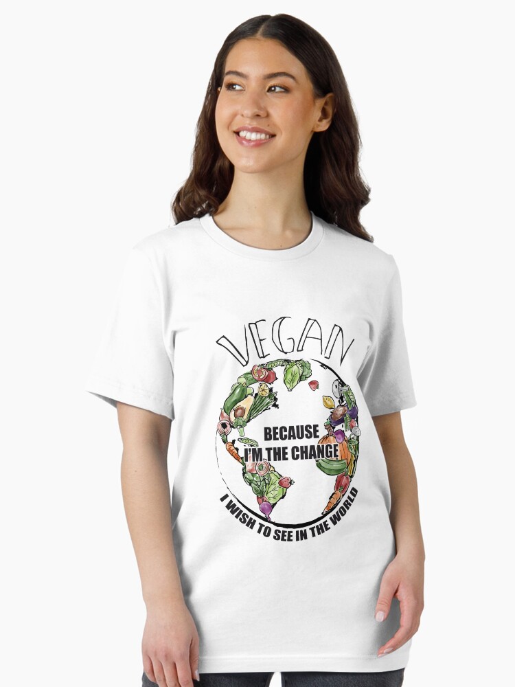 Thumbnail 2 von 7, Essential T-Shirt, Vegan The Change I Wish To See In World - Funny Veganism Gift designt und verkauft von yeoys.