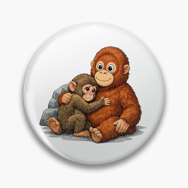 Item preview, Cute Punch Monkey Hugging Crying Monkey Kun designed and sold by vogelnerves.