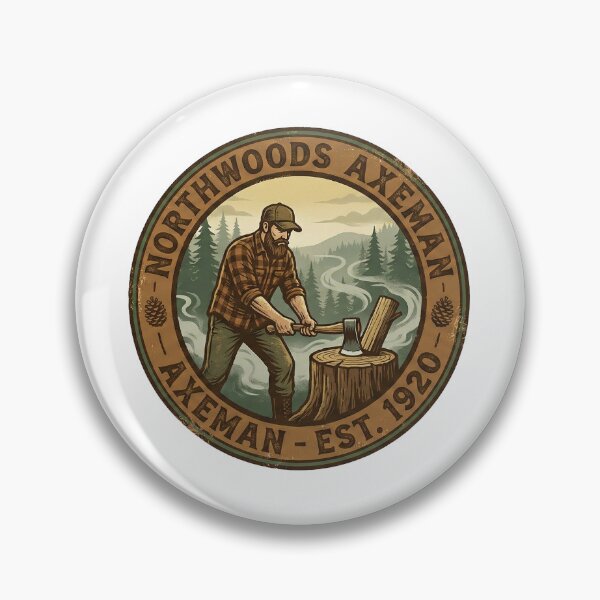 Item preview, Northwoods Axeman Est 1920 Vintage Badge designed and sold by brandByLea.