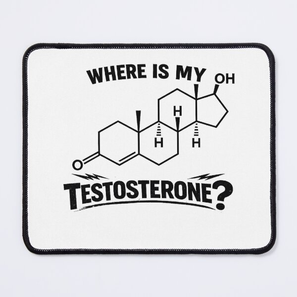 Item preview, Where is my testosterone – testosterone molecule gym design – fitness chemistry humor designed and sold by Mavriboy.