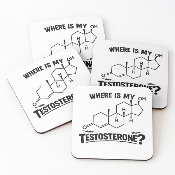 Item preview, Where is my testosterone – testosterone molecule gym design – fitness chemistry humor designed and sold by Mavriboy.