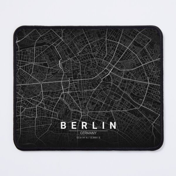 Item preview, Berlin Map Noir designed and sold by Thurisaz Designs.