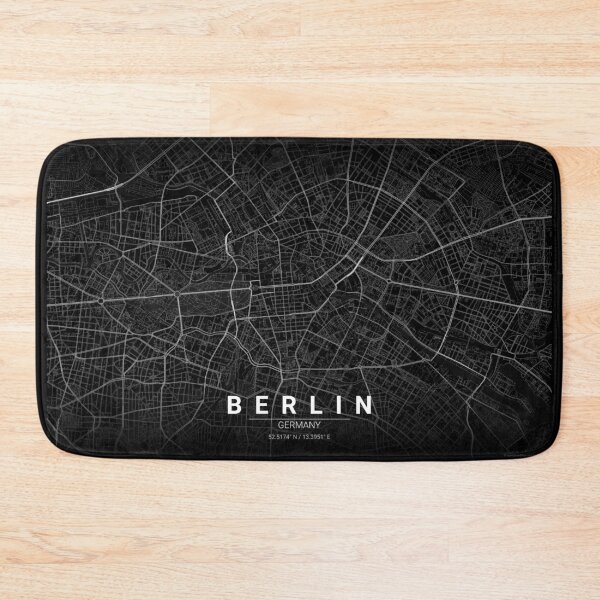 Item preview, Berlin Map Noir designed and sold by Thurisaz Designs.