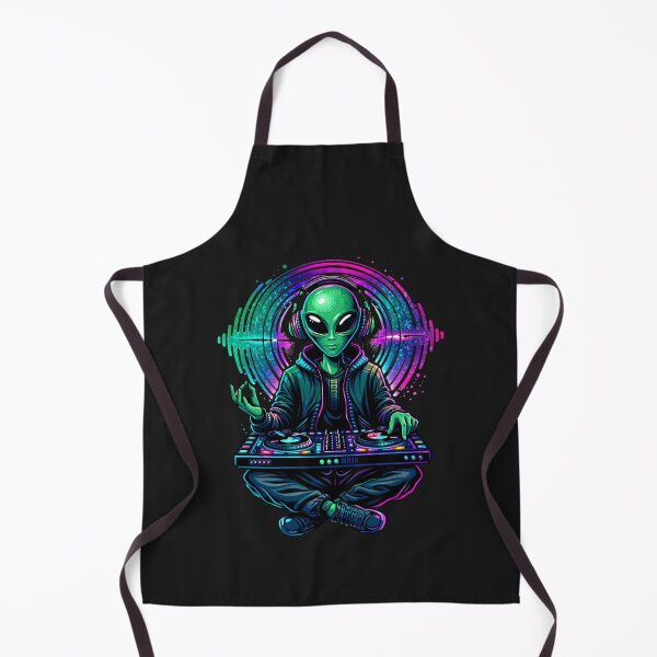 Item preview, Neon Alien DJ Mode – Futuristic Music Producer Aesthetic Character Art designed and sold by ColorSplash123.
