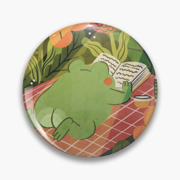 Item preview, Cozy Frog Reading Picnic in Flower Garden designed and sold by Itouchedabee.