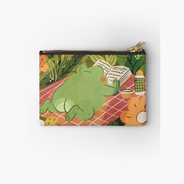Item preview, Cozy Frog Reading Picnic in Flower Garden designed and sold by Itouchedabee.