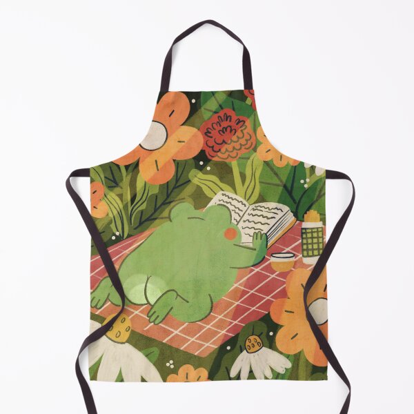 Item preview, Cozy Frog Reading Picnic in Flower Garden designed and sold by Itouchedabee.