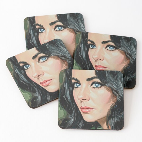 Item preview, Luminous Legend: Elizabeth Taylor Blue-Eyed Noir Portrait designed and sold by Art's Diner.
