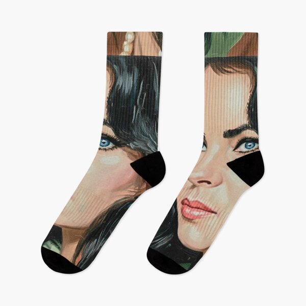 Item preview, Luminous Legend: Elizabeth Taylor Blue-Eyed Noir Portrait designed and sold by Art's Diner.