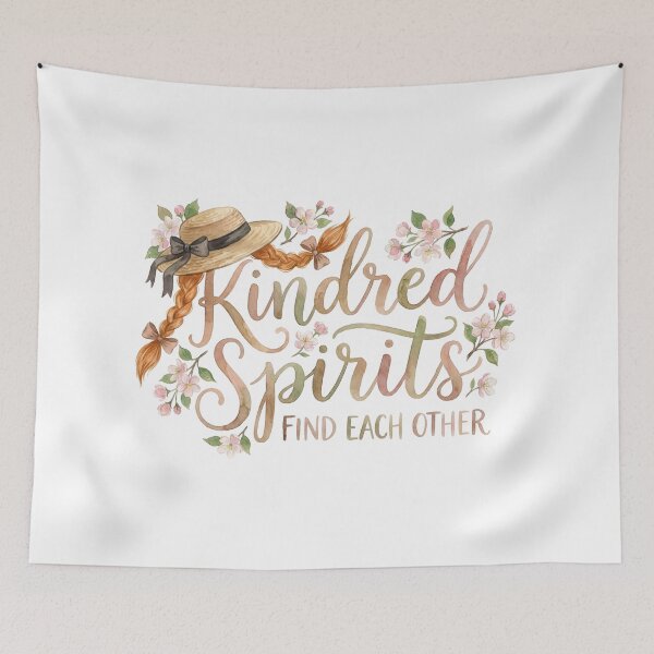 Item preview, Kindred Spirits Find Each Other Anne Of Green Gables Floral designed and sold by Fenay Designs.