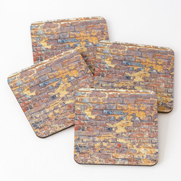 Item preview, Old Red Brick Wall Texture with Peeling Paint designed and sold by LRPhotoart.
