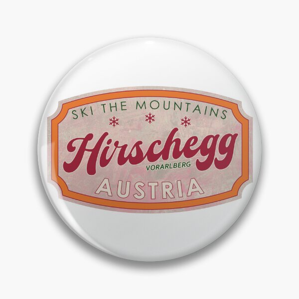 Item preview, Hirschegg, Austria, Vorarlberg, Ski, textured skiing badge designed and sold by Wanderful-roads.