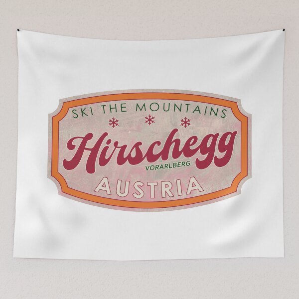 Item preview, Hirschegg, Austria, Vorarlberg, Ski, textured skiing badge designed and sold by Wanderful-roads.