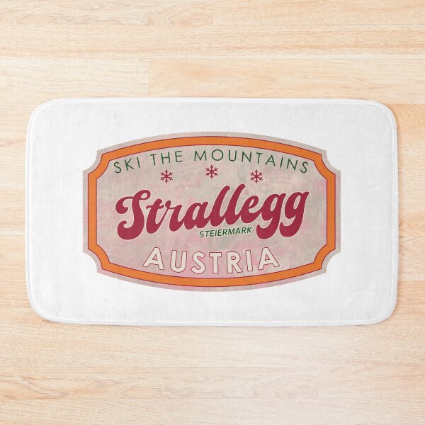 Item preview, Strallegg, Austria, Steiermark, Ski, textured skiing badge designed and sold by Wanderful-roads.