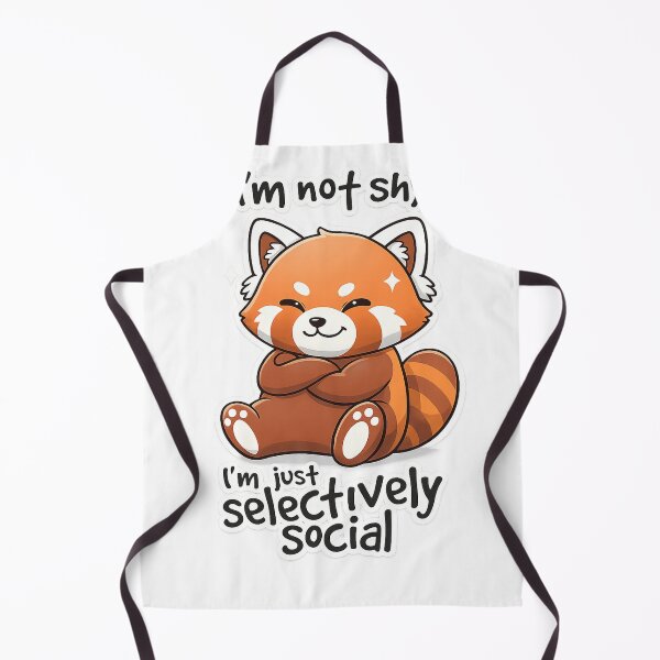 Item preview, I’m Not Shy I’m Just Selectively Social | Cute Red Panda Introvert Design designed and sold by snaperos.