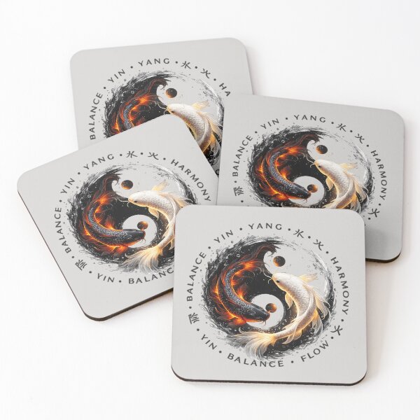 Item preview, Yin and Yang gold fish minimalist art. Harmony. Balance. designed and sold by Natart1004.