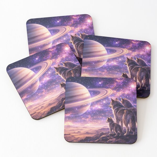 Item preview, Wolves Under a Cosmic Sky on an Alien Planet designed and sold by ImaginingNebulae.