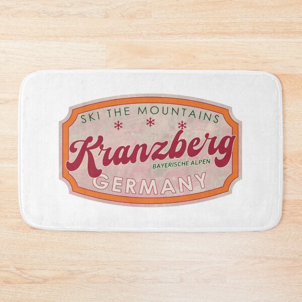 Artikelvorschau, Kranzberg, Deutschland, Bayerische Alpen, Ski, strukturiertes Skiabzeichen entworfen und verkauft von Wanderful-roads.
