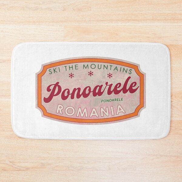 Item preview, Ponoarele, Romania, Ponoarele, Ski, textured skiing badge designed and sold by Wanderful-roads.