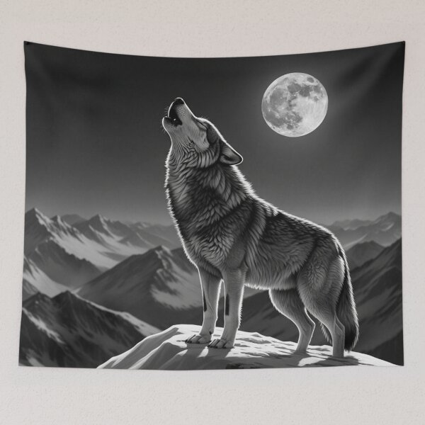 Item preview, Wolf Howling at the Full Moon designed and sold by PrompArtist.