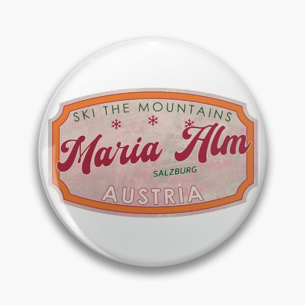 Artikelvorschau, Maria Alm, Österreich, Salzburg, Ski, strukturiertes Skiabzeichen entworfen und verkauft von Wanderful-roads.