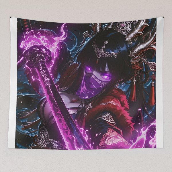 Item preview, Void Empress Blade – Dark Anime Queen with Arcane Sword designed and sold by Dyan4.