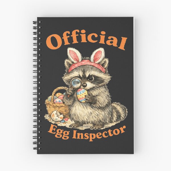 Item preview, Official Egg Inspector - Funny Easter Raccoon designed and sold by DigitalGlade.